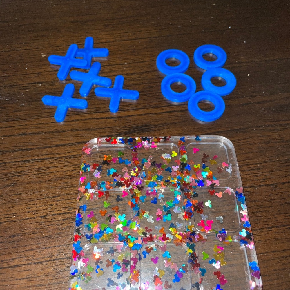 custom resin tic tac toe game